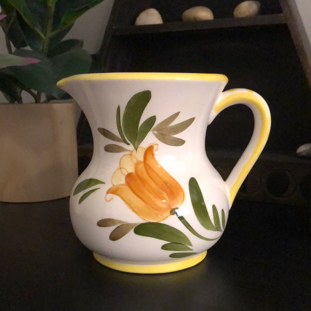 Vtg Relpo Springtime Floral Juice Pitcher
